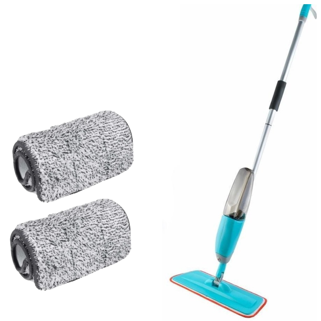 Pachet Mop microfibra cu pulverizare apa + 2 rezerve